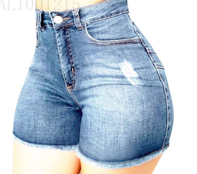 Lily – Eng geschnittene verwaschene Denim-Shorts für Frauen