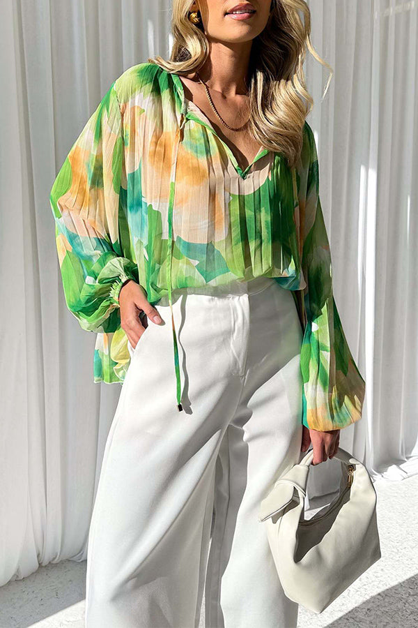 Louise® | Neues Herbst- und Winter-Temperament-V-Ausschnitt-bedrucktes Langarmshirt