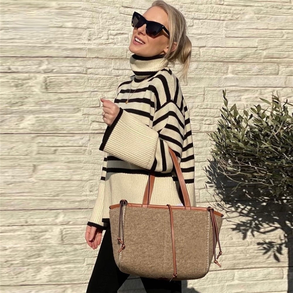 Warmer Rollkragenpullover für Frauen