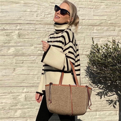 Warmer Rollkragenpullover für Frauen