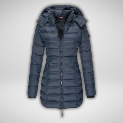 Janet | Lange Slim Fit Pufferjacke