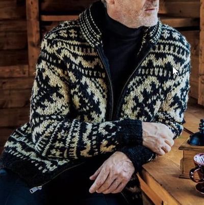 Winterpullover mit Reißverschluss für Männer