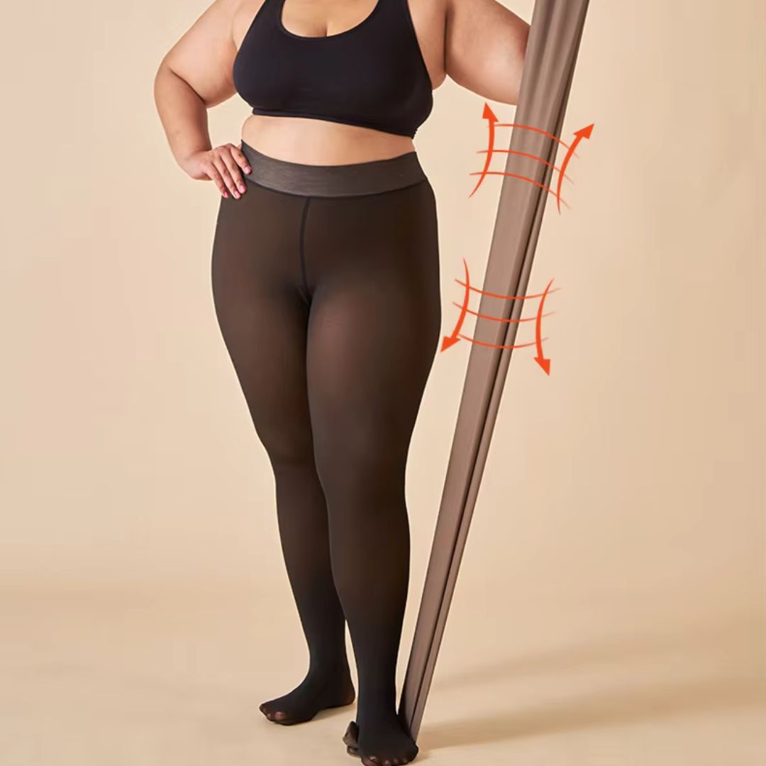 Schwarze Elegante Warme Strumpfhose für Damen – Clara