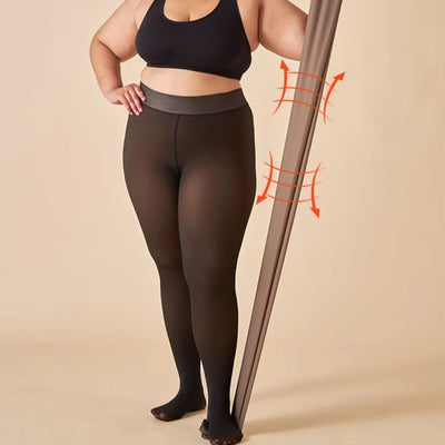 Schwarze Elegante Warme Strumpfhose für Damen – Clara