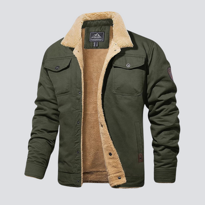 Klassische Utility-Jacke mit kuscheligem Sherpa-Futter für Männer