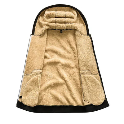 Winterjacke mit Kapuze und Fleece Dunkelgrau - Tobias