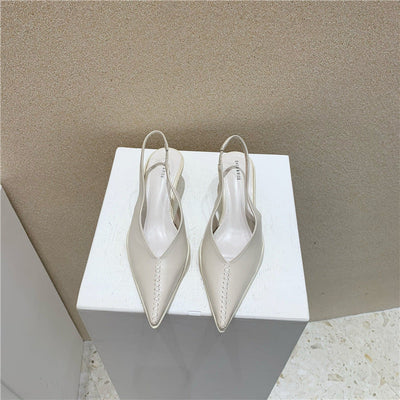 Jade – Mittelhohe Damen-Baotou-Sandalen mit Spitze