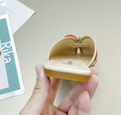 Joanne – Flache Damen-Strandslipper mit Kirschzehenkappe