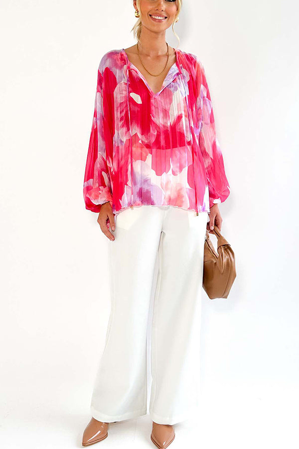 Louise® | Neues Herbst- und Winter-Temperament-V-Ausschnitt-bedrucktes Langarmshirt