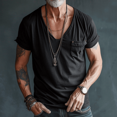 Felix | Langarm V-Ausschnitt T-Shirt