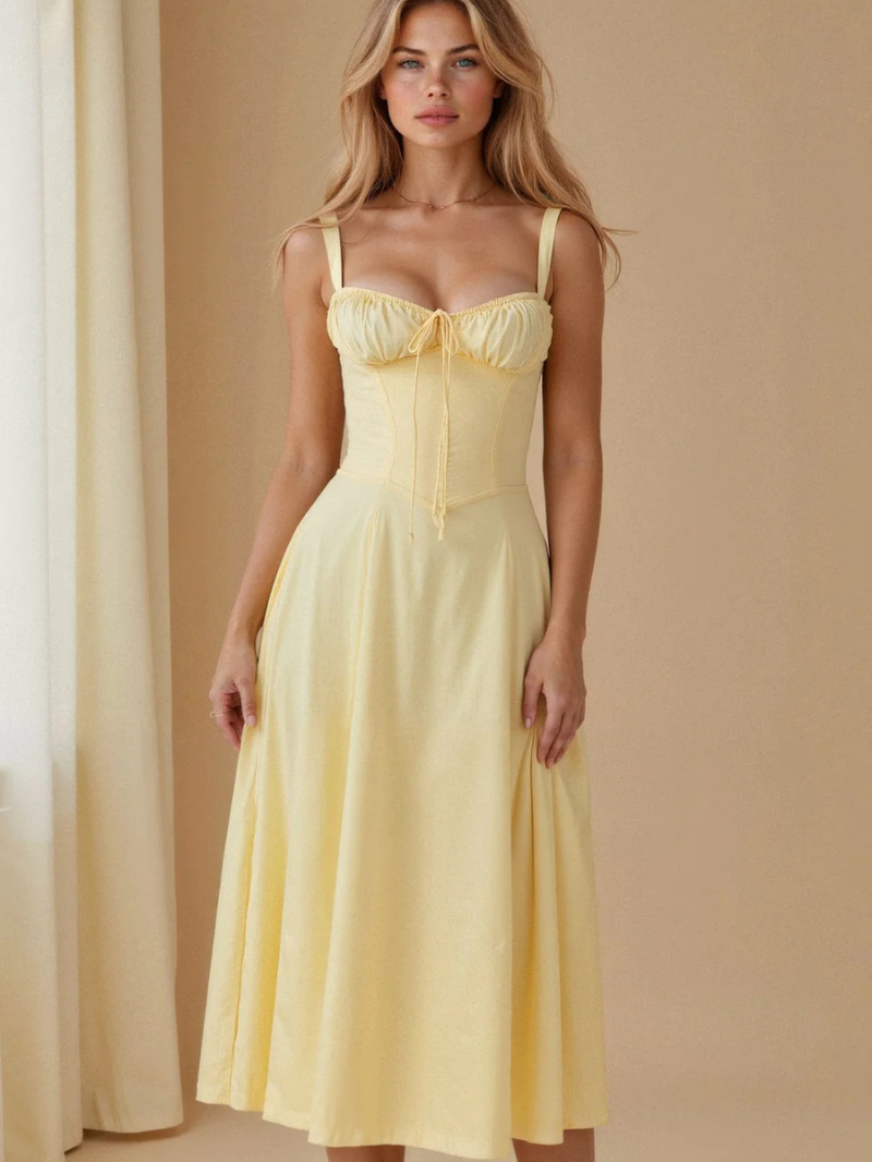 VALERIE – Das midikleid mit korsett-charme für eine feminine silhouette