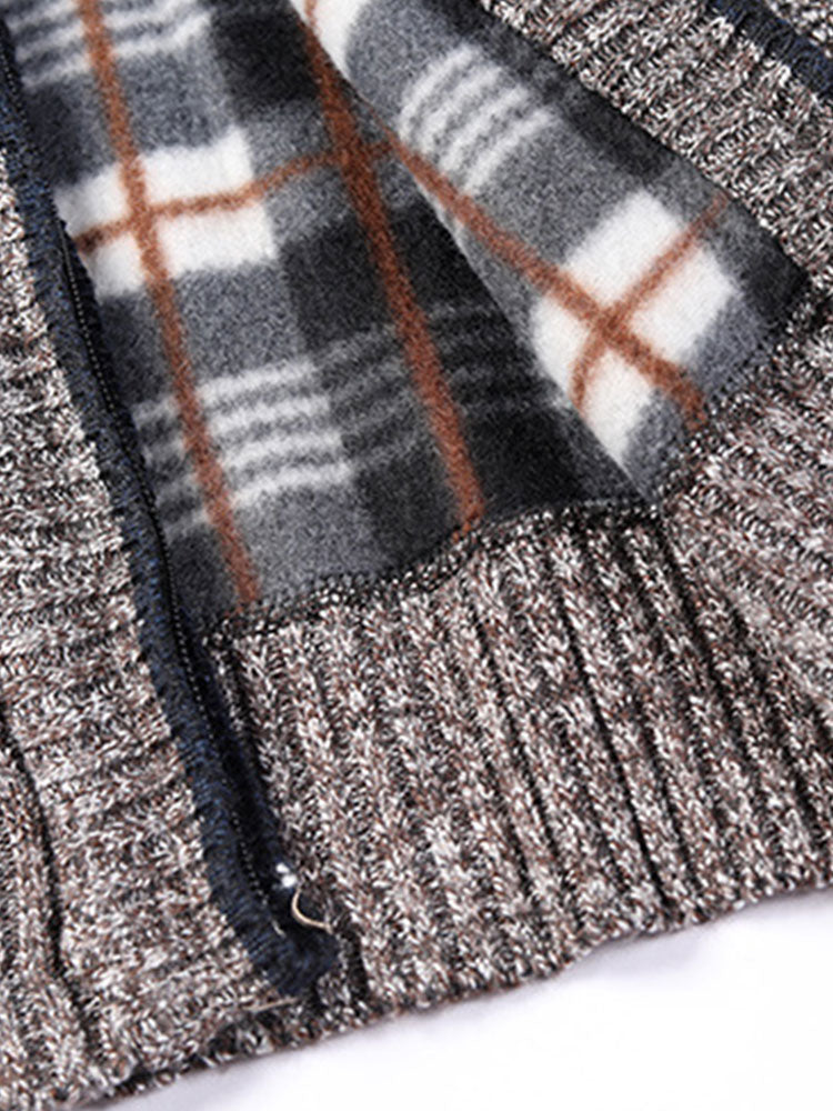 Silberner Zip-Up Pullover - Noah