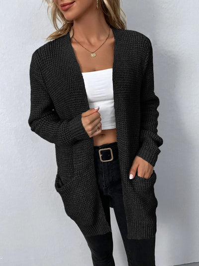Grauer Strick-Cardigan - Mila