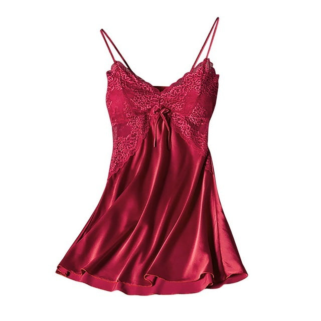 Alice – Satin Pyjama mit Spitze für Damen