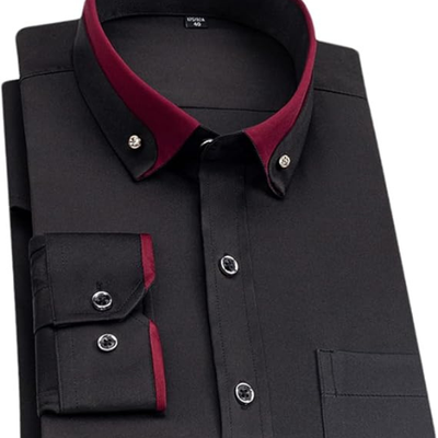 LEAND| Herren Stretch-Hemd mit Langarm – Glatt & Knitterfrei