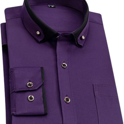 LEAND| Herren Stretch-Hemd mit Langarm – Glatt & Knitterfrei