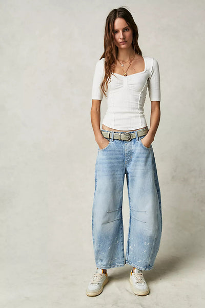 Susan – Locker geschnittene Damenjeans mit weitem Bein