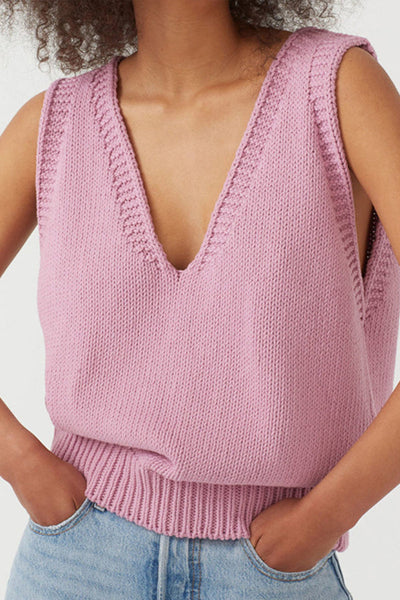 Maria® | Gestrickte Weste, kleine Weste, ärmelloser Damenpullover