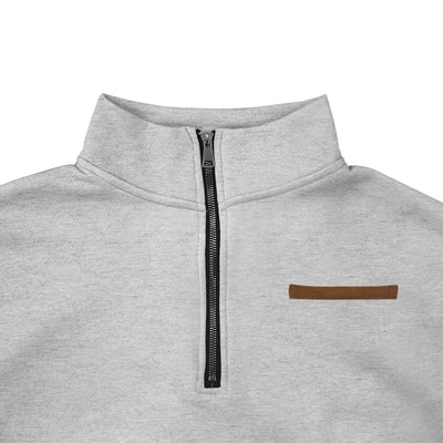 Halbreißverschluss-Pullover aus Samt für Herren