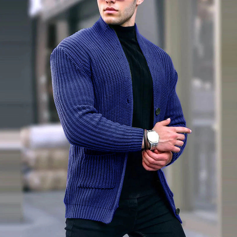 Vincent – Modischer lässiger Slim Fit Pullover in einfarbig