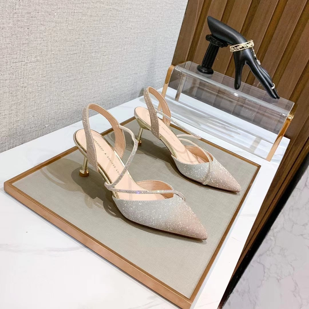 Imogen – Kristall Stilettos mit Spitzem Zeh