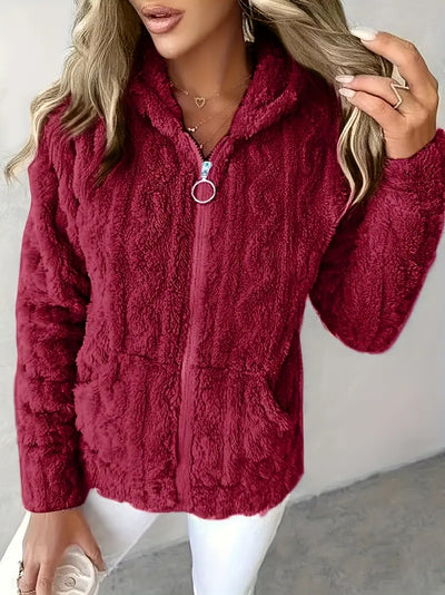 GAELLE | Langarm Kapuzenpullover Mit Reißverschluss