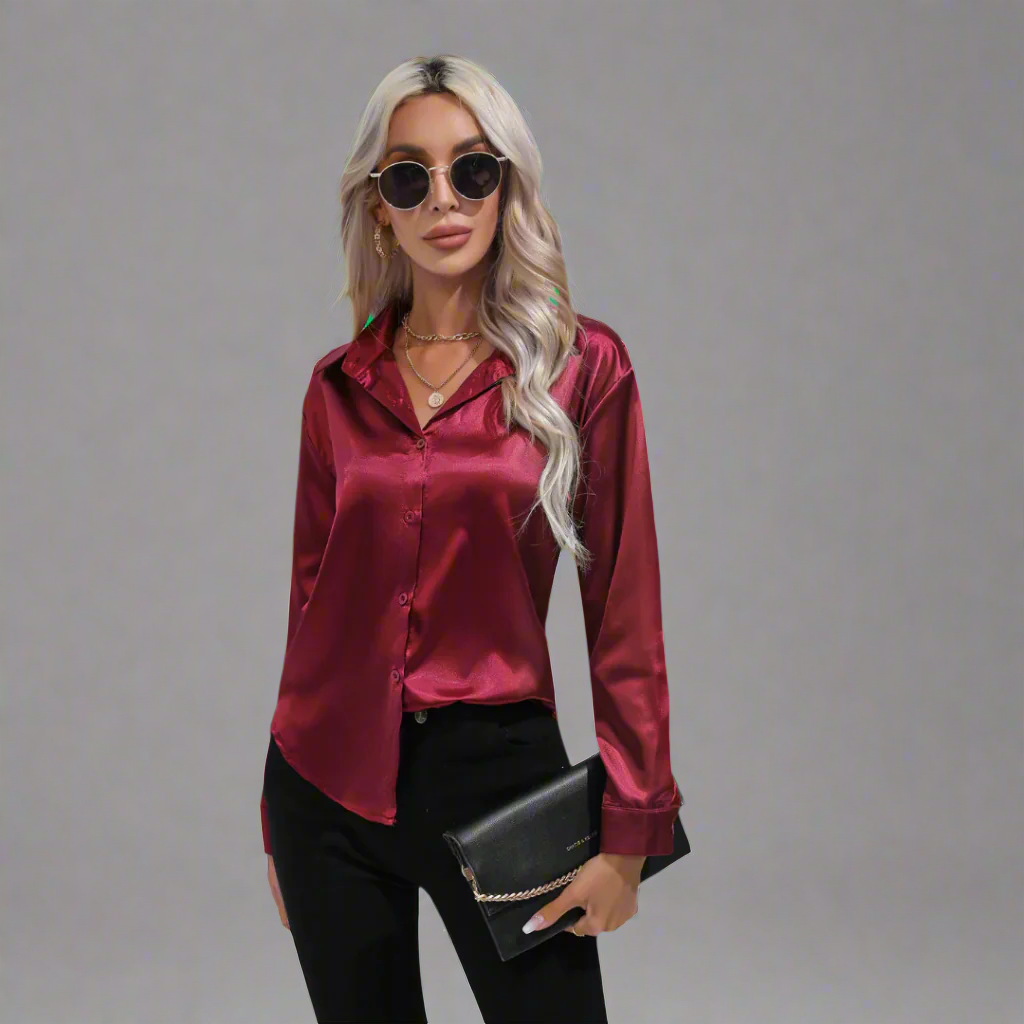 Stefanie | Elegante Luxuriös Damenbluse Für Festliche Anlässe