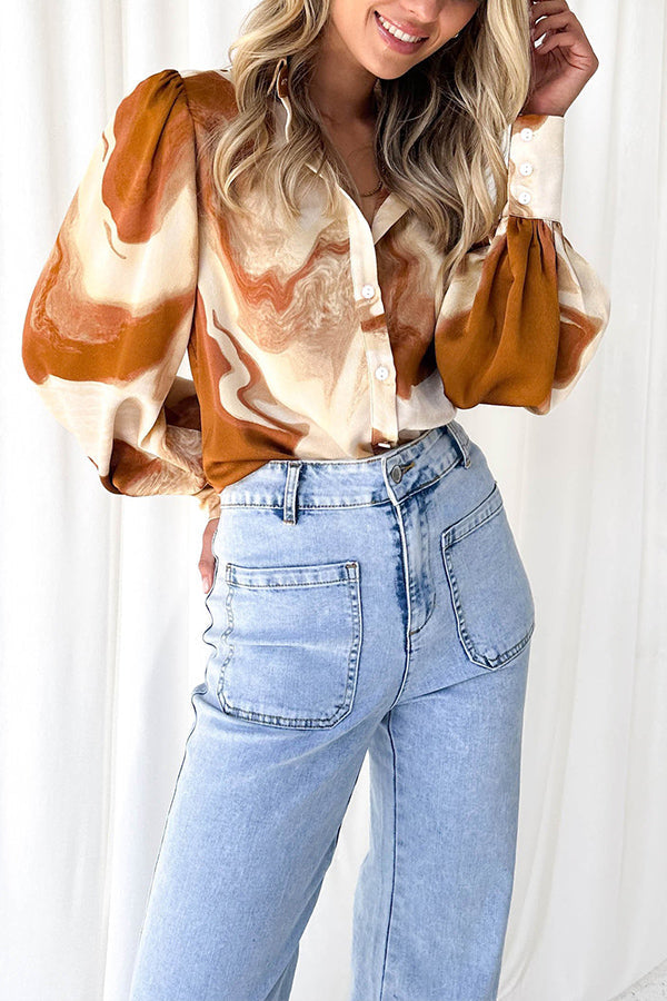 Lucille® | Modisches und vielseitiges, langärmliges, schlichtes Cardigan-Shirt