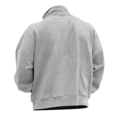 Halbreißverschluss-Pullover aus Samt für Herren