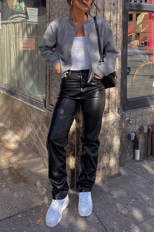 Florence® | Gestricktes Baseballshirt, lockere, lässige Strickjacke