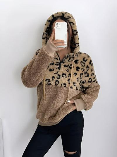 Gunda | Kuschelige Hoodie mit Leopardenmuster für Damen