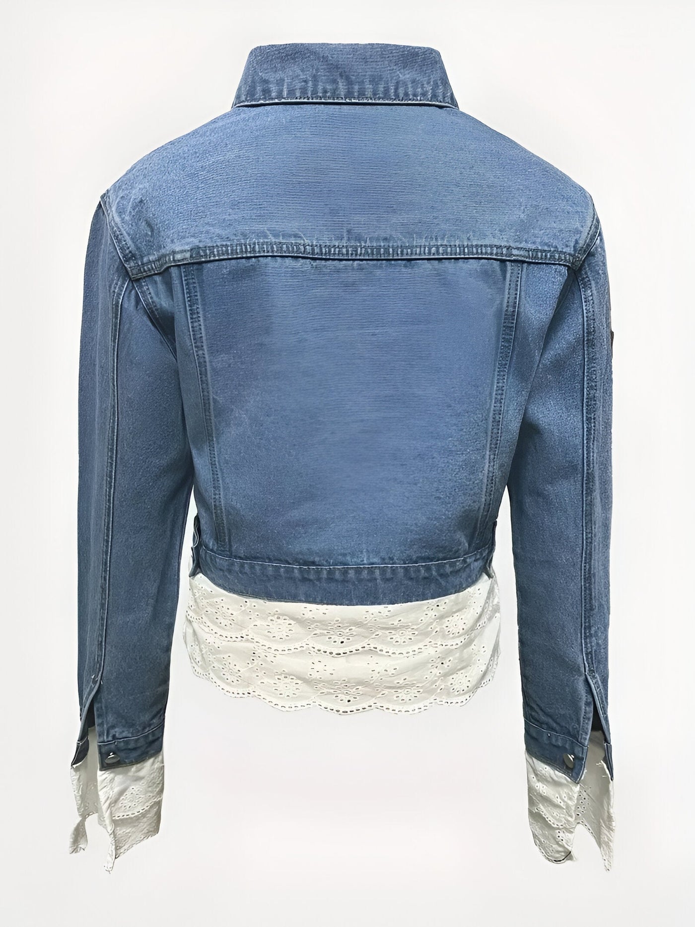 Lindsee | Schicke Denim-Jacke mit Spitzenbesatz