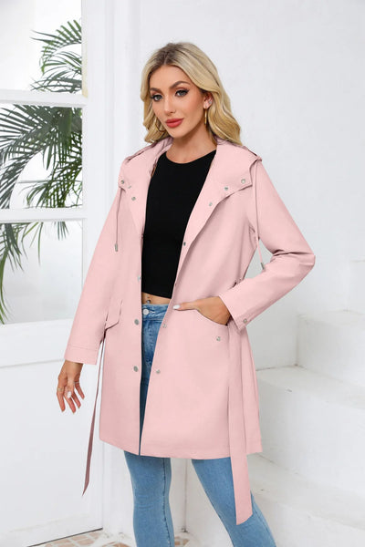 Langer Kapuzenmantel Jacke für Frauen