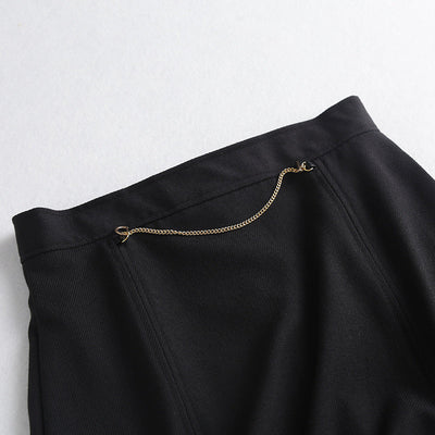 Harriet – Weiter Faltenrock mit Kettenverzierung