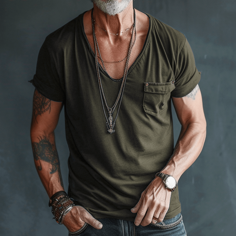 Felix | Langarm V-Ausschnitt T-Shirt