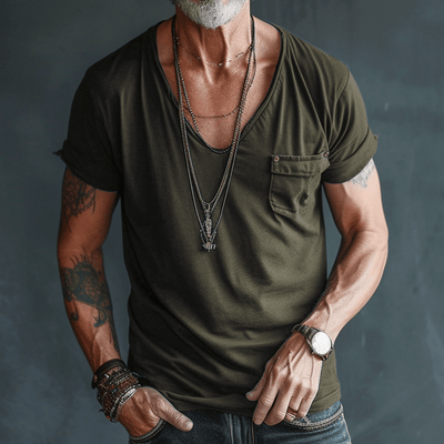 Felix | Langarm V-Ausschnitt T-Shirt