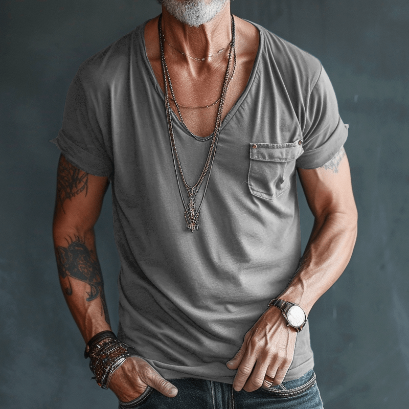 Felix | Langarm V-Ausschnitt T-Shirt