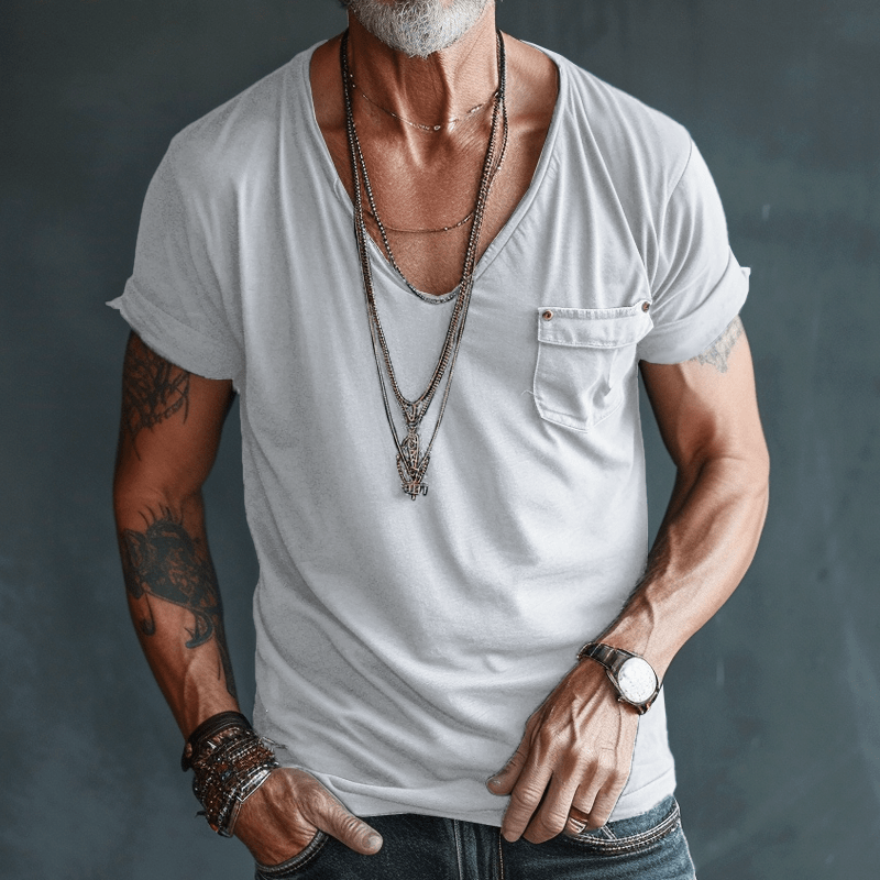 Felix | Langarm V-Ausschnitt T-Shirt