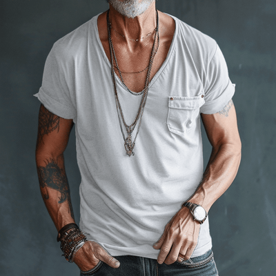 Felix | Langarm V-Ausschnitt T-Shirt