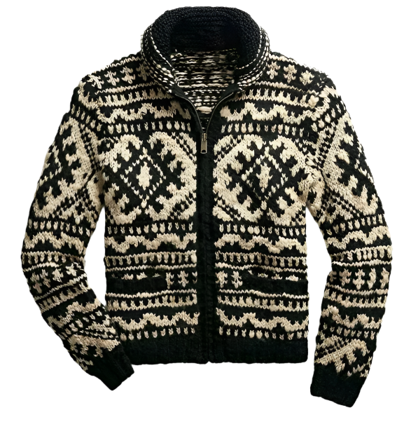 Winterpullover mit Reißverschluss für Männer