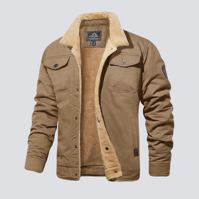Klassische Utility-Jacke mit kuscheligem Sherpa-Futter für Männer