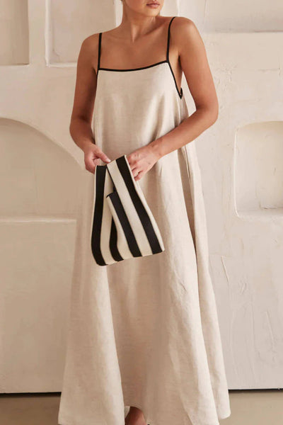 Jesica® | Klassisches, kontrastierendes Strapskleid im Urlaubsstil