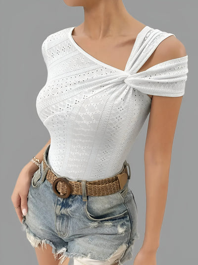 Nixie | Elegante asymmetrische Schulterbluse