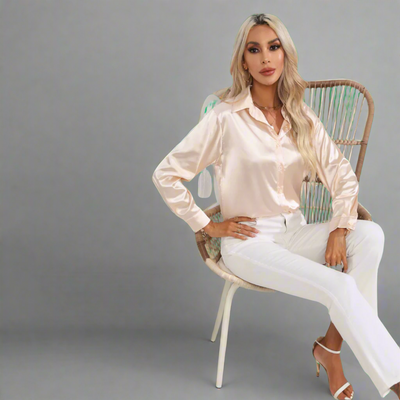 Stefanie | Elegante Luxuriös Damenbluse Für Festliche Anlässe