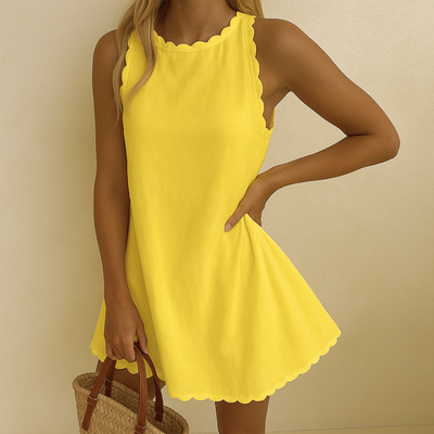 Emma™ | Schickes Kleid mit gewelltem Saum