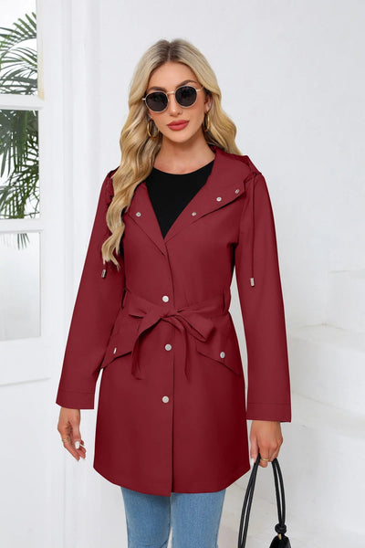 Langer Kapuzenmantel Jacke für Frauen
