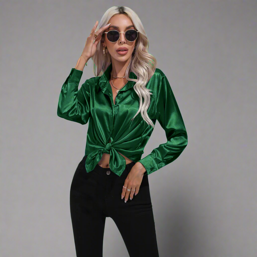 Stefanie | Elegante Luxuriös Damenbluse Für Festliche Anlässe