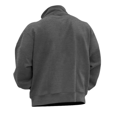 Halbreißverschluss-Pullover aus Samt für Herren