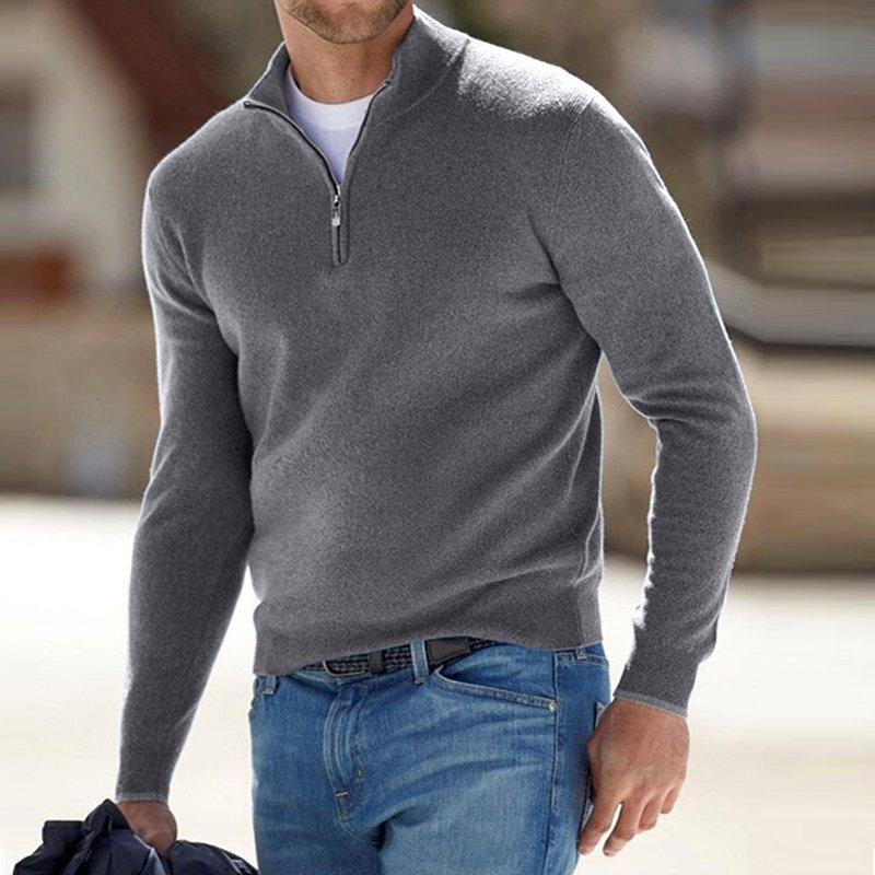 Samuel – Herrenpullover mit Reißverschluss | Moderner Casual-Look für Herbst & Frühling
