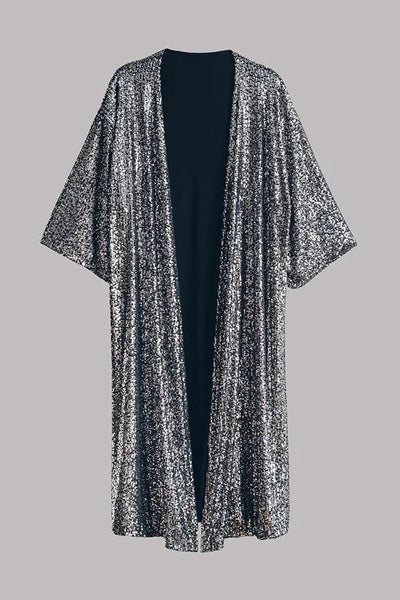Heidi® | Disco Glamour Pailletten-Kimono mit Glockenärmeln